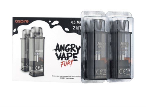 Картридж Angry Vape Fury (0.8 Ом 4.5ml 2 шт) 3304 - фото 10559